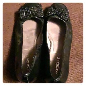 Black small wedge Aerosoles